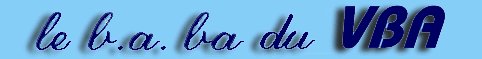 Le B.A.-BA du VBA